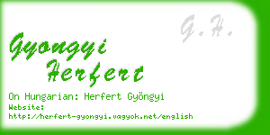 gyongyi herfert business card