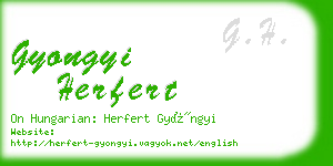 gyongyi herfert business card